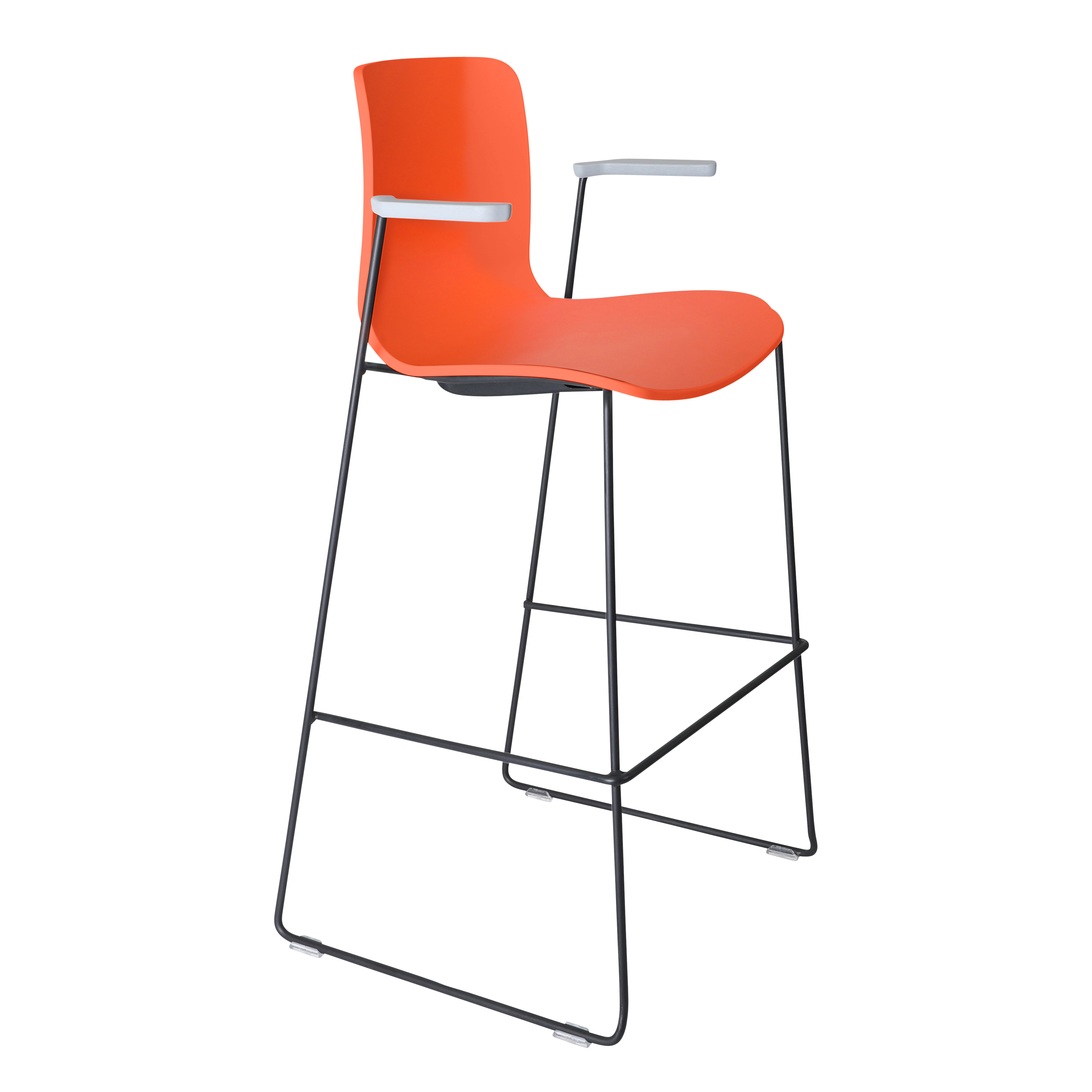 Acti Stool (Orange / Stool Sled Base)